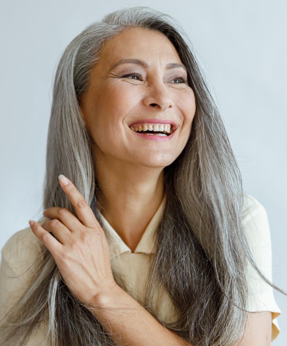 St. Louis Eyelid Surgery model laughing